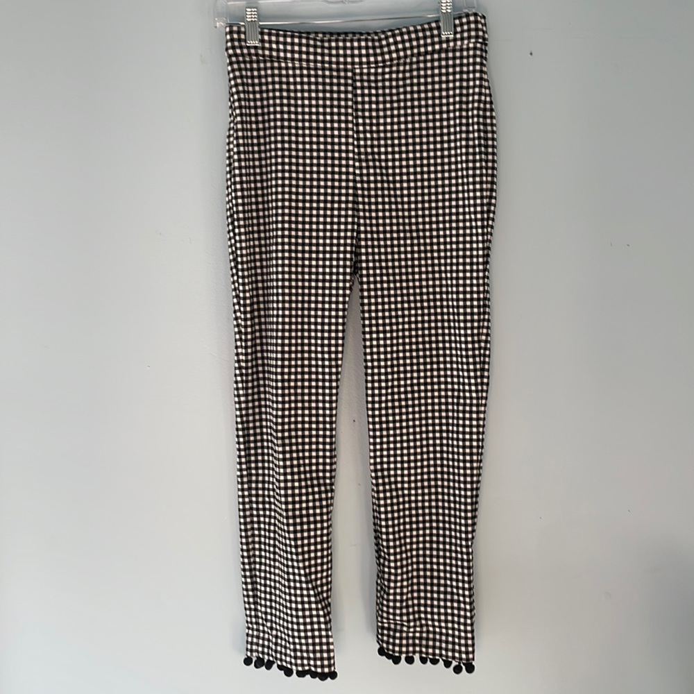 Black and white plaid pants
